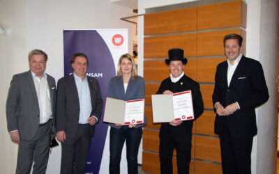 Claudia Hans aus Perchtoldsdorf und Markus Pirringer aus Münchendorf schließen Wirtschaftsbund Kaderschmiede erfolgreich ab