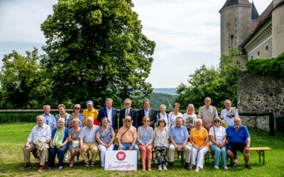 Klosterneuburger Silberlöwen beim Landestreffen der Wirtschaftsbund Silberlöwen auf Schloss Rosenburg