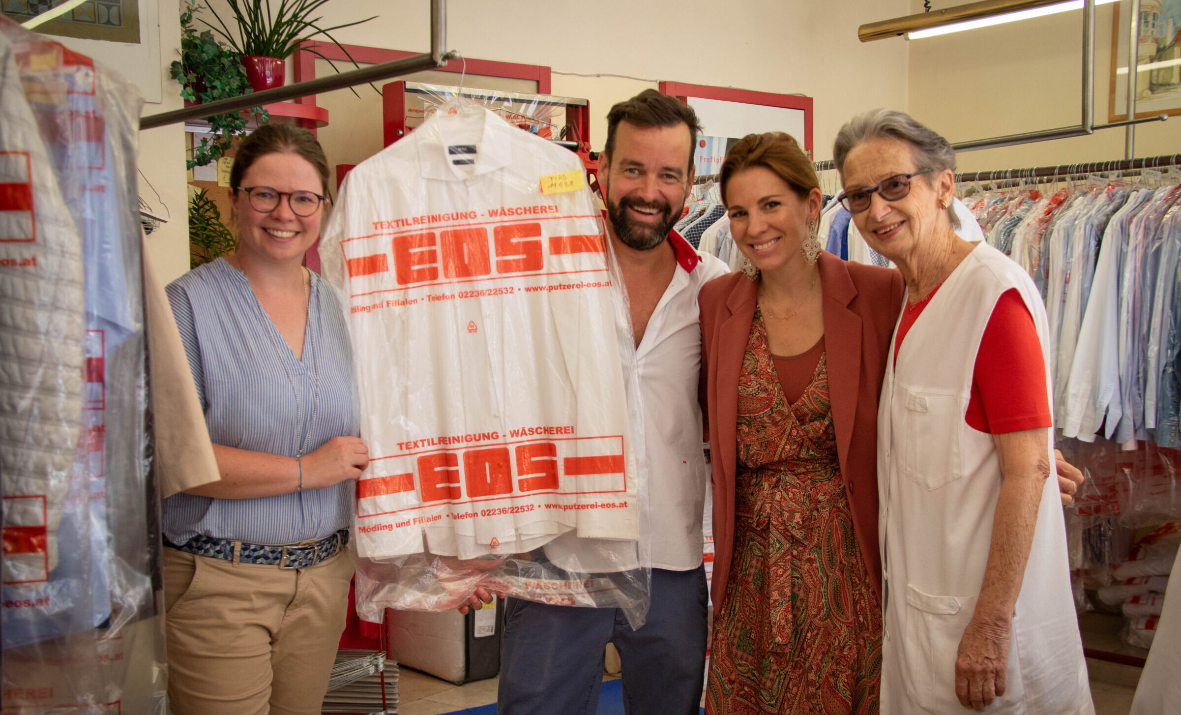 Im Bild von links: Organisationsreferentin Andrea Lautermüller, Geschäftsführer Philipp Horn, NRAbg. Carmen Jeitler-Cincelli und Senior-Chefin Monika Horn