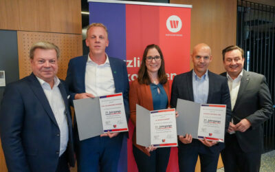 Dominik Dietrich, Johannes Angerer und Verena Schmidt schließen Wirtschaftsbund Kaderschmiede erfolgreich ab